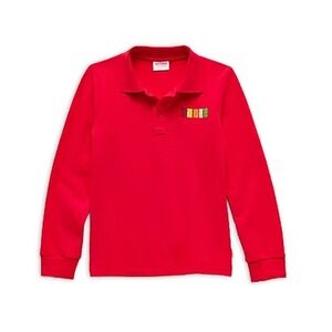 Haribo Boys Red Long Sleeve Polo Shirt Gummy Bear Embroidery Size 3T